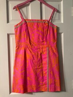 Lilly Pulitzer Pink & Orange Spaghetti Strap Romper
